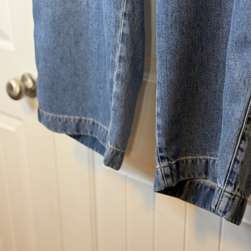 Talbots Womens Medium Wash Patch Pocket Straight Leg Crop Jeans Blue Size 16W - Picture 6 of 12